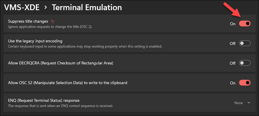 Suppress Title Changes